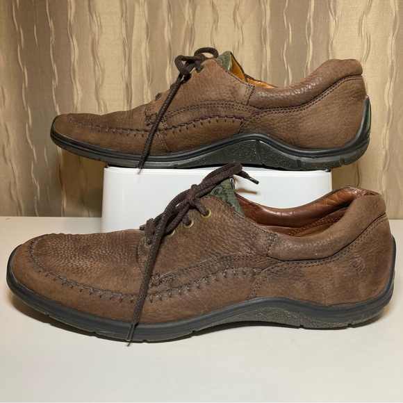 Ecco Seawalker Men\'s 12 Pebbled Shock Point Brown Tan Leather Lace Up Moc Toe main image 12